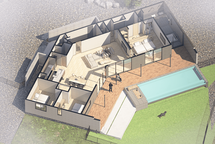 心ほどける海と空-別邸ULALA-パース画像